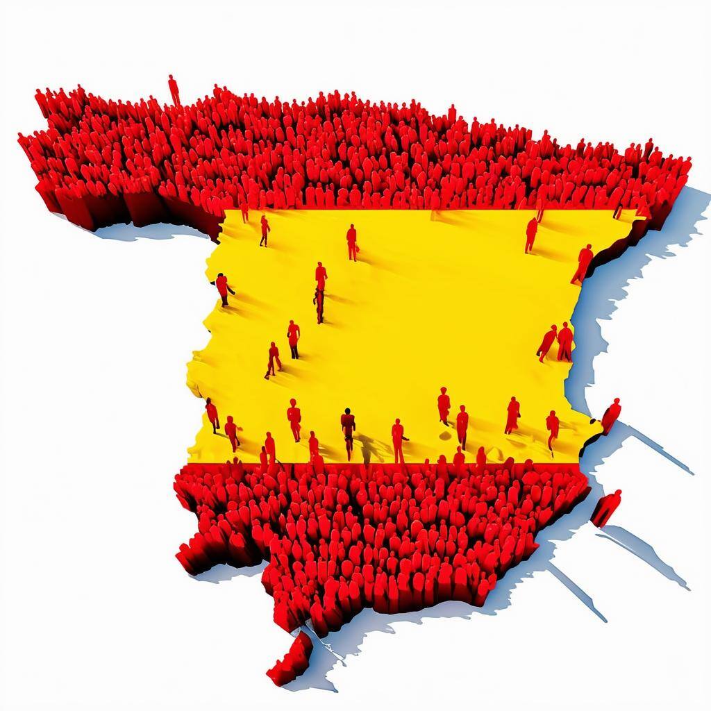 Market Growth in Spain against a white background